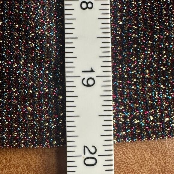 Primark Premium XS Multicolor Metallic Black Mock Neck Y2K Disco Halter Tank - Picture 8 of 8